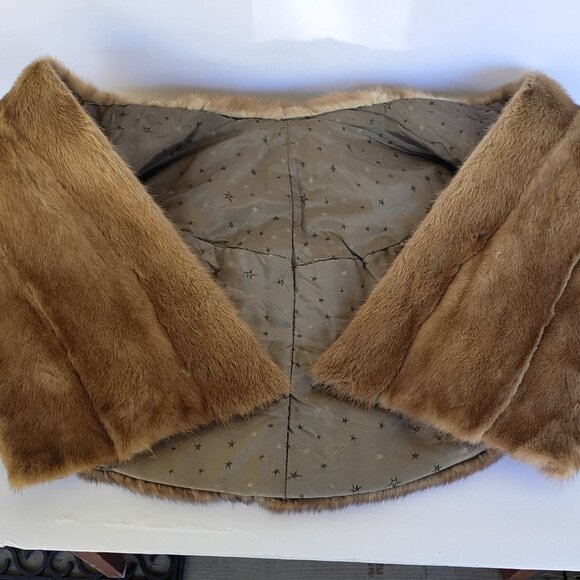 Autumn Chestnut Mink Stole- Size Free - Picture 3 of 6